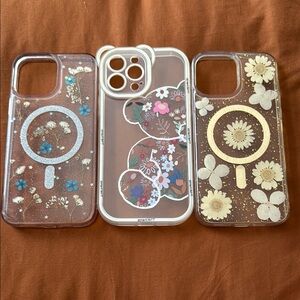 Floral Clear Phone Case Set